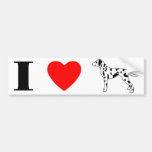 I Love Dalmatians Bumper Stickers