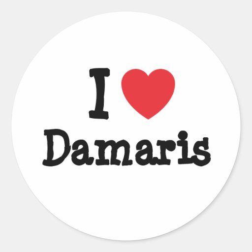 I love Damaris heart T-Shirt Stickers