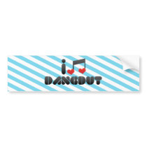 I Love Dangdut bumper stickers