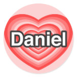 I love Daniel. I love you Daniel. Heart stickers