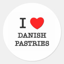 I Love Danish Pastries Sticker