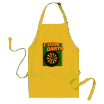 I LOVE DARTS APRONS