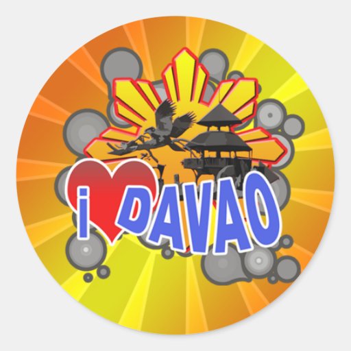 I Love Davao Classic Round Sticker Zazzle