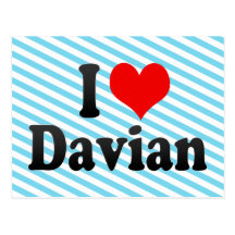 I love Davian Post Card