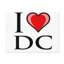 I Love DC - District of Columbia Post Card