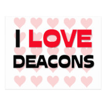 I LOVE DEACONS POST CARDS