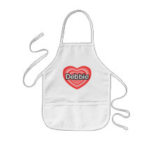I love Debbie. I love you Debbie. Heart Apron