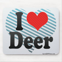 I Love Deer Mouse Pads
