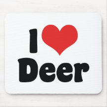 I Love Deer Mousepads