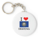 I Love Deering New Hampshire Keychain