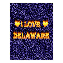 I love delaware fire and flames post cards