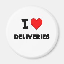 I Love Deliveries Magnets