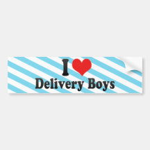 I Love Delivery Boys Bumper Sticker