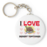 I Love Desert Tortoises keychains
