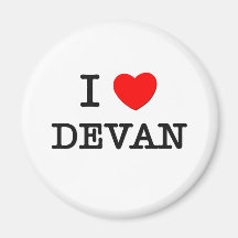 I Love Devan Magnet