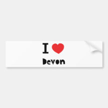 I love Devon Bumper Sticker