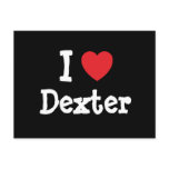 I love Dexter heart custom personalised postcards