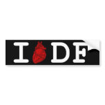 I Love DF bumper stickers