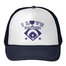 I Love Diamonds Baseball Mesh Hats