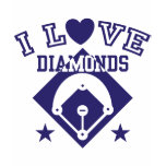I Love Diamonds Baseball t-shirts