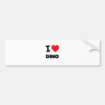 I love Dino Bumper Sticker