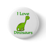I Love Dinosaurs buttons