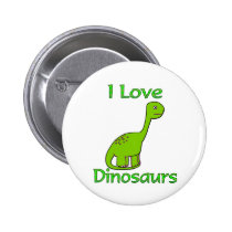 I Love Dinosaurs buttons