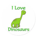 I Love Dinosaurs stickers