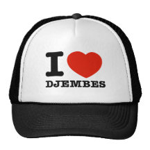 I Love Djembes Mesh Hats