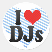 I Love DJs Sticker
