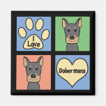 I Love Dobermans Magnets