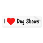 I Love Dog Shows bumper stickers