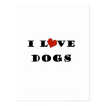 I Love Dogs Post Card