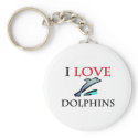 I Love Dolphins keychains