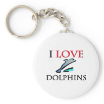 I Love Dolphins keychains
