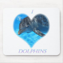 i love dolphins mouse pad