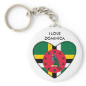 I love Dominica Key Chain keychains