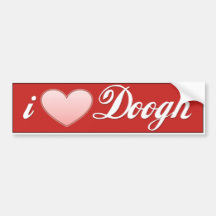 I Love Doogh Bumper Sticker