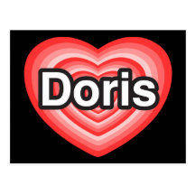I love Doris. I love you Doris. Heart Postcards