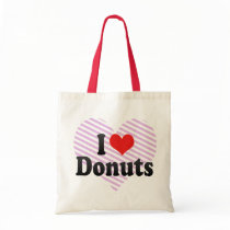 I Love Doughnuts Canvas Bags