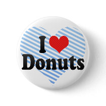 I Love Doughnuts Pinback Button
