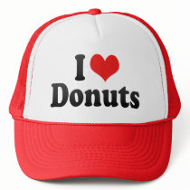 I Love Doughnuts Trucker Hats