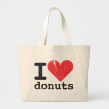 I love doughnuts Jumbo Tote Bag