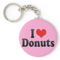 I Love Doughnuts Key Chains
