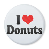 I Love Doughnuts Fridge Magnets