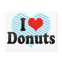I Love Doughnuts Postcard