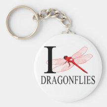 I Love Dragonflies Keychains