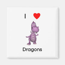 I love dragons fridge magnet