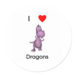 I love dragons stickers