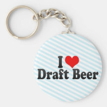 I Love Draught   Beer Key Chain
